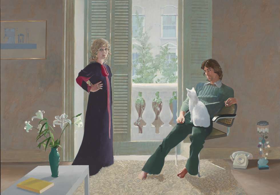 David Hockney, California Copied from 1965 Painting in 1987