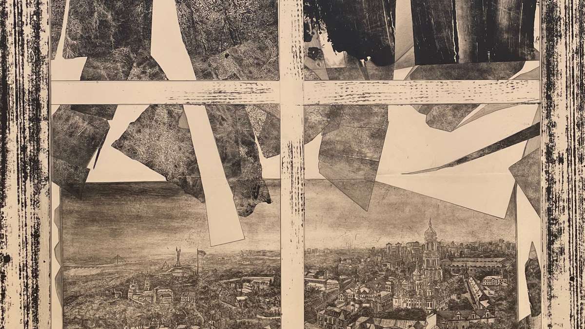 Serhii Hulievych, aus der Serie «Fragility of Space». Kupferstich und Druck