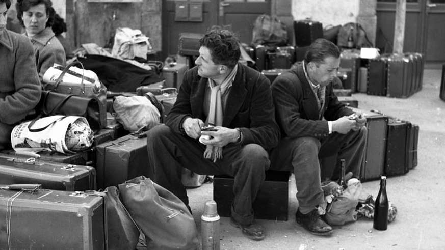 Italienische Gastarbeiter in der 60er-Jahren 