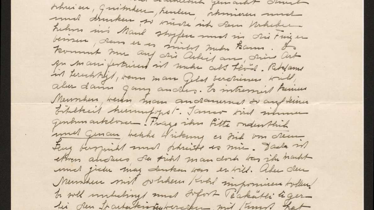 Brief von Sophie Taeuber-Arp an Hans Arp aus Arosa vom 4. Mai 1919