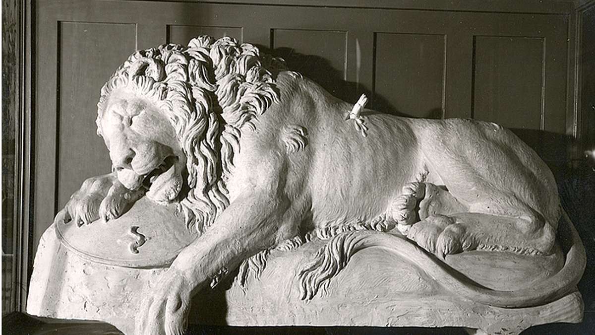 Originalmodell des sterbenden Löwen aus dem Historischen Museum Luzern
