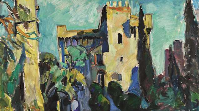 Carl Walter Liner, Turm in der Provence, 1955, Öl auf Leinwand