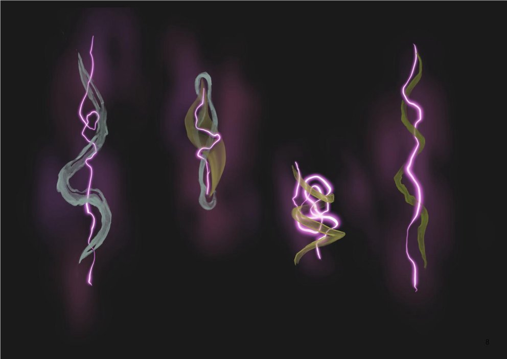 Victoria Holdt, Neonlichter Skizze, 2025