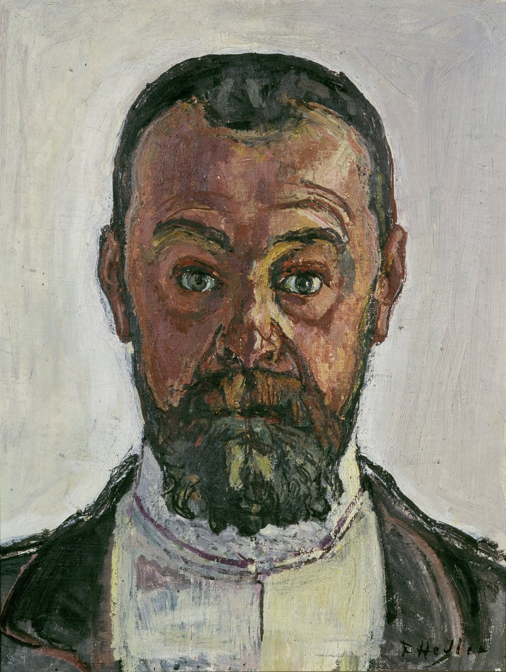 Ferdinand Hodler 1853-1918, Selbstbildnis , 1912 (WVZ 885). Öl auf Leinwand, 40,5 x 31,5 cm. Inv. Nr. KHG 1126 B. Kunstmuseum Glaris. Erworben an der Hodler-Ausstellung in Zürich, 1917