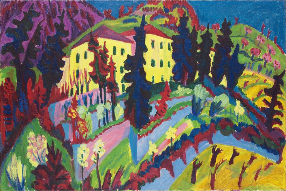 Stiftung Expressionismus | Kunstmuseum Bern | Hermann Scherer
Villa Loverciana, 1925/26, Öl auf Leinwand, 80 × 120 cm
