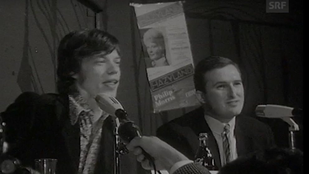 Beat Hirt - Der erste Pop-Journalist der Schweiz an der legendären Pressekonferenz der Rolling Stones 1967