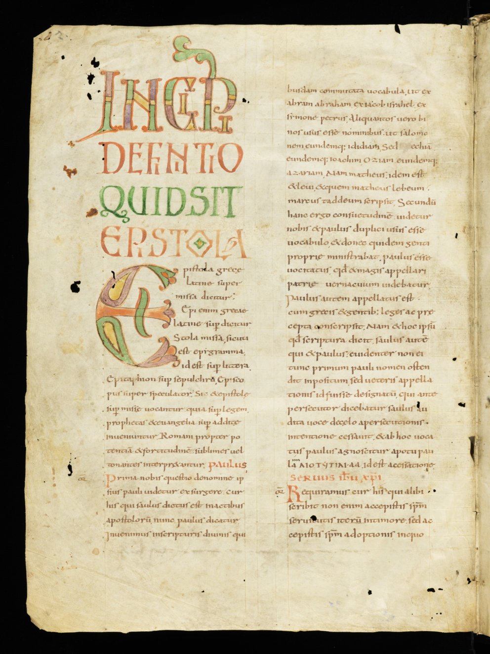 Inklusinnen, Wiborada schaut aus ihrer an die Kirche St.Mangen angebauten Zelle, vor der ein Mann mit Krücken steht. Der Legende (Vita II, 25) gemäss war er vom Teufel besessen. Wiborada erkennt seinen Zustand und treibt den Teufel aus, indem sie ihn bekreuzigt. Kirche und Klause sind detailreich dargestellt: eisenbeschlagene Tür, Butzenglasscheiben und auf dem Dach ein Storchennest. Der Zeichner ist namentlich nicht bekannt.
Stiftsbibliothek St.Gallen, Cod. Sang. 602, S. 324.