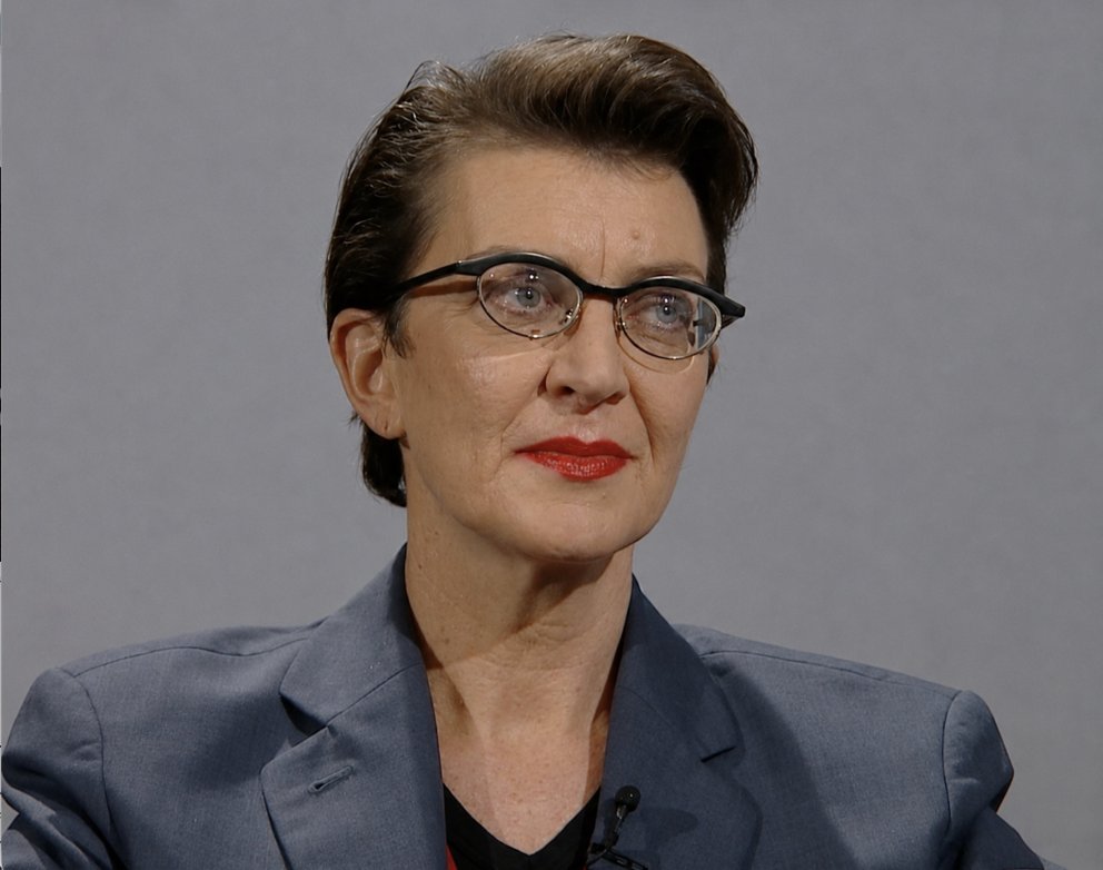 Elisabeth «Lucy» Grossmann in der SRF Sendung Sternstunde Kunst vom 1. Februar 1998