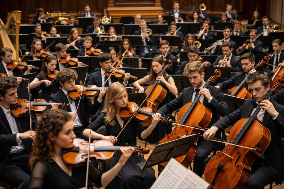 Wie fair entlöhnen Schweizer Orchester freiberufliche Musiker:innen? (KI generiertes Symbolbild)