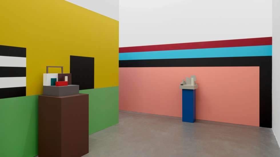 Ausstellungsansicht Nathalie Du Pasquier, Geometrische Opulenz, Museum Haus Konstruktiv, 2022. 