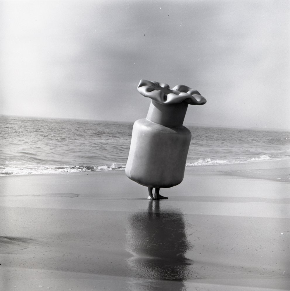 Heidi Bucher, Bodyshell (Poma) at Venice Beach, Los Angeles, California, 1972