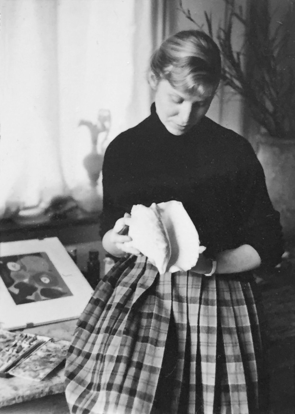 Heidi Bucher, Atelieraufnahme ca. 1955