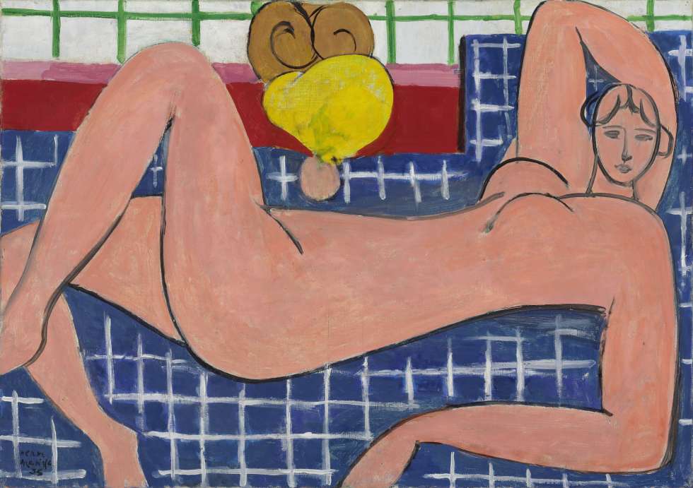 HENRI MATISSE, GRAND NU COUCHÉ (NU ROSE) [GROSSER LIEGENDER AKT (ROSAFARBENER AKT)], 1935 Öl auf Leinwand, 66.4 x 93.3 cm, The Baltimore Museum of Art, The Cone Collection, gegründet von Dr. Claribel Cone und Etta Cone, Baltimore, Maryland, 1950