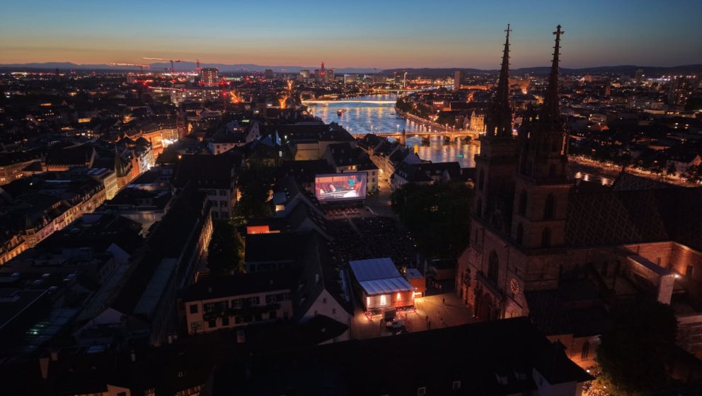 Allianz Cinema Basel in der Vogelperspektive