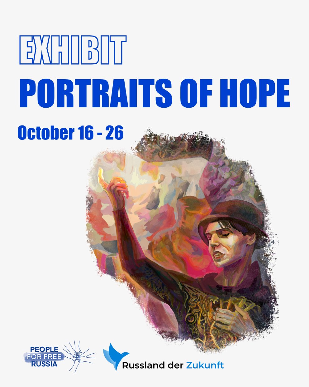 Ausstellungsplakat «Porträts der Hoffnung» | 16. bis 26. Oktober 2025 | Photobastei Zürich