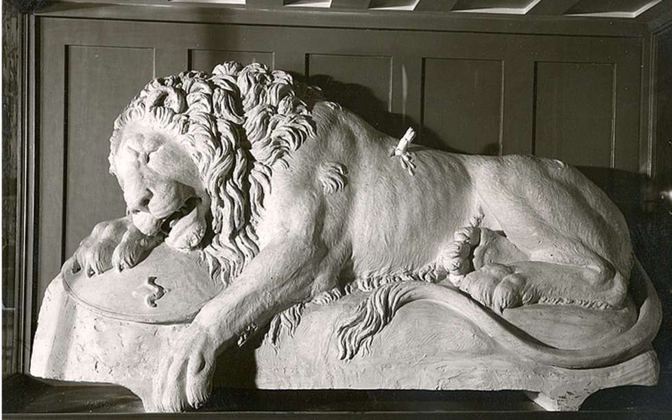 Originalmodell des sterbenden Löwen aus dem Historischen Museum Luzern