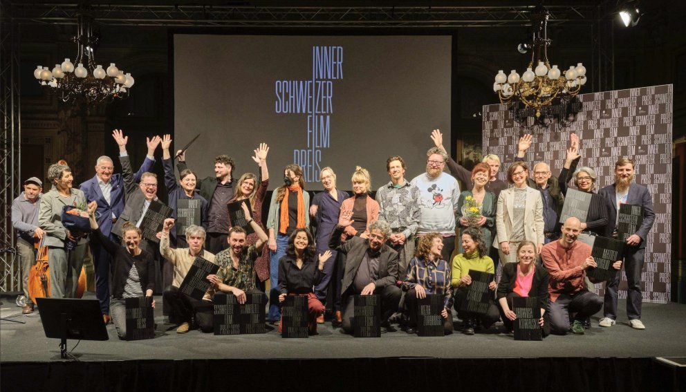 Schlussbild der vergangenen Preisverleihung zum Innerschweizer Filmpreis 2025