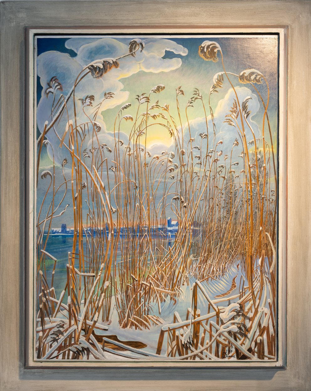 Anton Bernhardsgrütter: Der Maler blickt auf seine Heimat, 1966 (61 x 50 cm)