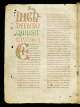 Nonnen | Die erste Seite der Expositio libri comitis beginnt mit einer ausgestalteten Seite und Inititale, deren Formen die Handschrift eindeutig dem Skriptorium des Frauenklosters Chelles zuordnen lassen. Auf der ersten Seite wird die Form der Apostelbriefe erklärt. Das Kloster Chelles hatte ein wichtiges Skriptorium.
Stiftsbibliothek St.Gallen, Cod. Sang. 435, S. 2.