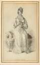 Modeillustration Dame mit Tasse Kakao um 1800 | Foto Kulturmuseum