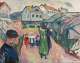 Edvard Munch (1863-1944), Dorfstraße in Kragerø, 1911-1913, Öl auf Leinwand, 80 x 100 cm